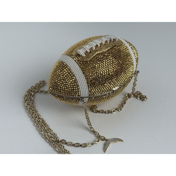 Judith Leiber Couture Crystal Football Minaudiere Clutch Bag - Picture 6 of 16